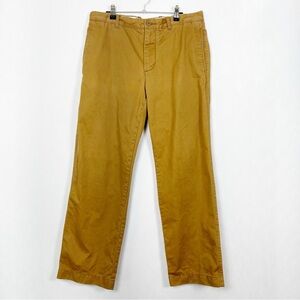 J. Crew Broken In Men’s Tan 100% Cotton Chinos Straight-Leg‎ Regular Fit W33 L30